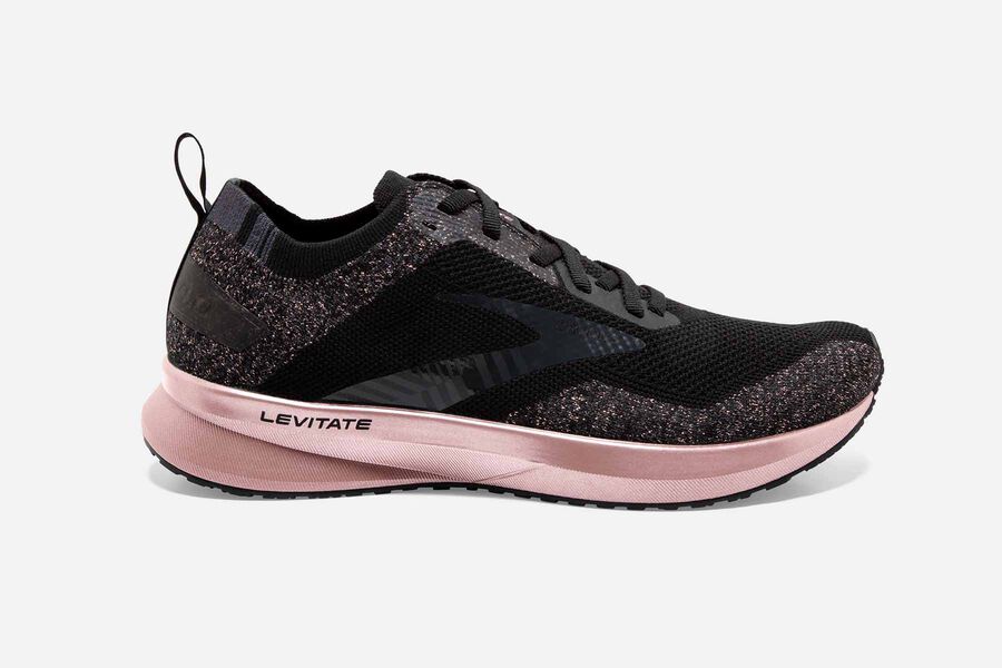 Brooks Israel Levitate 4 Road Running Shoes Womens - Black/Pink - BCD-061825